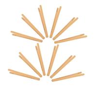 BESTonZON 12 Pinzette in Bambù Montessori per Strumenti per Abilità Motorie Pinze Educative Resistenti e Compatte per Classi e Giochi Ordinamento