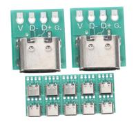 BESTonZON 12pezzi Cavo USB c USB Connettore Femmina Tipo c per Scheda PCB Convertitore da Splitter Ventola Connettore Presa Modulo di Supporto per Installazione Facile e Stabile Trasmissione