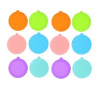 BESTonZON 12pezzi Coperchi in Silicone Per Contenitori Condimenti Tappi Riutilizzabili Per Bicchieri Da Coperture Anti-perdita Per Yogurt e Salsa Colori Misti Facili Da Usare e Trasportare