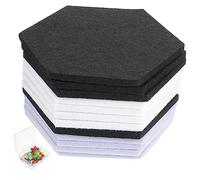 BESTonZON 12pezzi Pannello Isolante Acustico Esagonale in Pannelli Fonoassorbenti Per Pareti e Soffitti Materiale Fonoassorbente Per Riduzione Rumore Casa Scuola Ufficio
