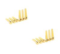 BESTonZON 12pezzi Pioli Per Ponte Chitarra Ottone Accessori Professionali Per Chitarre Acustiche Folk Sostituzione Di Alta Stabilità e Durata Suono e Volume Potente