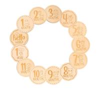 BESTonZON 13pezzi Dischi Di Crescita in Legno Per Ragazza Animali Dei Cartoni Animati Carte Per Tappe Mensili Sicure e Durature Per Scattare Foto Commemorative