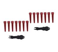 BESTonZON 14 Pz Chiodi Per Corde Di Chitarra Kit Chitarra Fai Da Te Spillo Conchiglia Ponte Acustico Protezione Del Plettro Dei Bassi Estrattore Accordi Mosaico Ananas Al Cacao