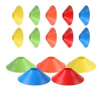 BESTonZON 15pezzi Coni da Calcio per Allenamento Coni di Agilità per Esercitazioni Sportive Marcatori di Calcio in Plastica Resistente Colori Visibili Base Stabile Basket e Educazione Fisica