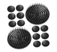 BESTonZON 15pezzi Spazzola Per Per Capelluto Autopulente Spazzola Portatile Per Massaggi Del Capelluto Pettine in Plastica Per Massaggio Per Shampoo e Rimozione Della Forfora Per Viaggi e