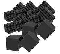 BESTonZON 16pezzi Pannelli Angolari Fonoassorbenti Per Bassi Frequenze Materiale Acustico Ad Alta Densità Per Insonorizzazione Studio e Ambienti Di Registrazione