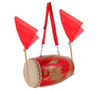 BESTonZON 1Pc Tamburo In Pelle Tamburo Portatile Cinese Tamburo A Vita Performance Di Danza Tamburo A Vita Per Bambini Tamburo A Vita Per Bambini A Percussione Portatile Tamburo A Vita In