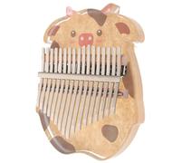 BESTonZON 1pezzi Piano Flessibile Acrilico Forma Di Mucca Con Tasti Kalimba Trasparente Per Principianti Strumento Musicale Portatile e Facile Da Suonare
