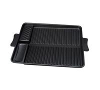 BESTonZON 1pezzi Piastra per Grill Rettangolare Antiaderente Teglia da Forno per Barbecue Vassoio per Pizza Leggero e Resistente Utensile per Uso Esterno Facile da Pulire