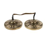 BESTonZON 1pezzi Piatti Campana Strumento Musicale in Rame Di Prima Qualità Campanelli Piccoli e Pratici Per Meditazione Cerimonie Religiose e Yoga Percussioni Armoniche Che Migliorano La Co