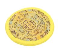 BESTonZON 1pezzi Tappetino Per Campana Tibetana in Artigianale Cuscino Antiscivolo Per Ciotola Del Suono Buddha Accessorio Pratico e Resistente Per Meditazione Giallo