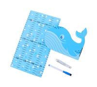 BESTonZON 1set Adesivo Murale Per Misurazione Ragazzo Ragazza Stickers Animali Per Cameretta Decorativo Autoadesivo Con Penna Cancellabile Misurazione