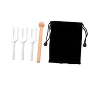 BESTonZON 1set Forcelle Sintonizzazione Lega Alluminio Con Martello e Sacchetto Strumenti Musicali Per e Meditazione Adatti Per Guaritori e Amanti Della