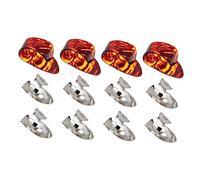 BESTonZON 1set Plettri Finger Pick Regolabili Inossidabile Per Chitarra Proteggi Le Dita Unghie Perfetti Per Musicisti e Principianti Leggeri e Durevoli