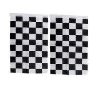 BESTonZON 2 Bandiere A Scacchi Per Auto Da Corsa Bandiere Per Auto Da Corsa Per Arrivo E Arrivo In Tessuto Decorazioni A Tema