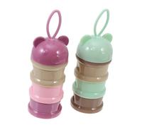BESTonZON 2 Contenitore per Latte in Dispenser Alimentare con Scomparti Separati Portatile e Antisversamento per Latte Snack e Accessori per Genitori
