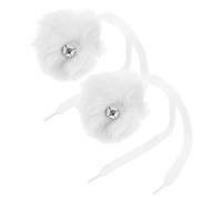 BESTonZON 2 Palline Pompom Soffici con per Lacci Decorazione Pelliccia Sintetica per Skate Derby e Hockey Accessori Colorati e Morbidi