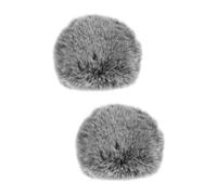 BESTonZON 2 Pezzi Anti-Pop Copertura Parabrezza Manicotto Microfono Maschera Scudo Microfono Parabrezza Copertura In Peluche Pelliccia Sintetica Microfono Professionale