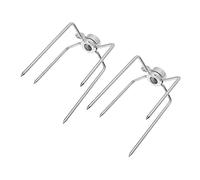 BESTonZON 2 pezzi Forchette da Arrosto Inossidabile per Utensili da Barbecue per Pollame e Carne Adatte per Grill e Stabilità e