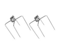 BESTonZON 2 Pezzi Forchette Per Barbecue Accessori Per Girarrosto Forchette Per Interni Spiedini Griglie Cottura Grigliatura Arrostimento Riutilizzabile Sostituzione Della Carne Forchetta