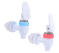 BESTonZON 2 Pezzi Rubinetti per Distributore di Bevande Valvole Rosse e Blu Integrate, Interfaccia a Vite da 14.8mm in Pp, Facili da Sostituire e Utilizzare per Dispenser Acqua Fredda