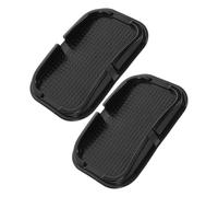 BESTonZON 2 Pezzi Supporto per Cellulare da Auto Antiscivolo in ABS Nero | Modello Segnale Stradale, Rotazione a 360 Gradi, per GPS e Dispositivi di Navigazione in Auto