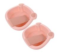 BESTonZON 2 Pz Asse Da Lavare Vestito Infantile Lavatoio Per Lavare i Vestiti a Mano Asse Lavabiancheria Neonato Lavandino Per Vestiti Per Bambini Per La Casa Vasca Di Lavaggio Rosa Plastica
