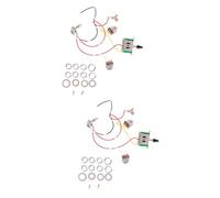 BESTonZON 2 Pz Chitarra Elettrica Circuito Di Cablaggio Chitarra Elettrica Cablaggio Presa A Cinque Marce io Metallo Basso Pickup Elettrc Metallo Pickup