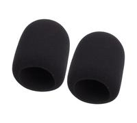 BESTonZON 2 Pz Copertura in Spugna Per Microfono Copertura Del Parabrezza Del Microfono Copertura Del Microfono Copertura in Schiuma Morbida Per Microfono Protezioni Del Microfono Black