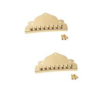 BESTonZON 2 Pz cordiera per mandolino in metallo cordiera per chitarra mandolino decorazioni per la tavola di halloween Costruzione in metallo cordiera mandolino d'oro Perlato Coda impostare