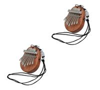 BESTonZON 2 Pz Pollice strumento musicale speaker portatile kalimba per principianti pianoforte a dita portatile strumenti musicali il strumento da dito Kalimba 8 tasti mini Calimba