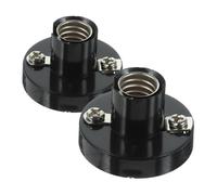 BESTonZON 2 Pz Porta Del Faro Piatto Portafusibile Modificato Supporto Per Lampada Da Parete Presa Led Cordino Retrò Scheda Di Luce Laterale Lampada Da Parete Appesa a Parete Lega Black