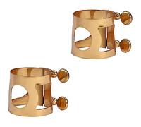 BESTonZON 2 Pz Sassofono pressore del deck cassetta legatura ottimale strumento musicale elegante oro clarinetto carta flauto sax in ottone carte flauto sax tenore sostituire Accessori