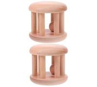 BESTonZON 2 Pz suonare il campanello giochi per bambini giochi bambini kids toys masticabile set di giocattoli Giocattolo infantile campana a mano Di legno rosso