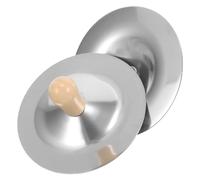 BESTonZON 2 Pz Tamburi e piatti il ritmo del gong batte piatti da dito in metallo strumento musicale bambini Cimbalini per bambini mini piatto per bambini piccoli piatti per dito con manico
