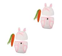 BESTonZON 2 Set Abito in Stile Coniglio Oggetti Di Scena Per Neonati Infantile Per Neonato Da Servizio Fotografico Neonata Bunny Carino Kit Outfit Fotografico Per Il Filato
