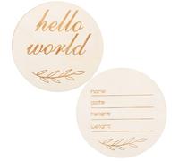 BESTonZON 2 Targhetta Annuncio Nascita in Personalizzabile con Data e Decorazione Foto per Album e Cameretta Accessorio per Annuncio Bebè