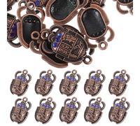 BESTonZON 20 Ciondoli a Forma di Egiziano in Lega Blu 26X16Mm per Collane e Braccialetti Fai da Te Accessori per Gioielli Artigianali Decorazioni Regalo per San e Natale
