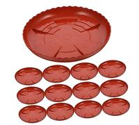 BESTonZON 20 Pezzi Cuscinetto Fiore Vassoio Vassoio Saucer vegetale per l'interno Vassoio Inferiore della fioriera Vassoio gond vaschette raccogligocce per Piante in Vaso plastica Rosso