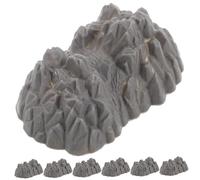 BESTonZON 20 Pezzi giocattoli di roccia Delicato arredamento roccioso arredamento del soggiorno ornamento roccioso decorazioni in pietre rocciose di montagna plastica Grigio scuro