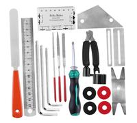 BESTonZON 20 Pezzi Tappetini Per Chitarra Kit Di Riparazione Per Chitarra File Per Chitarra Righello Per Chitarra Chiave Di Riparazione Per Chitarra Strumenti Di Riparazione Per File Di