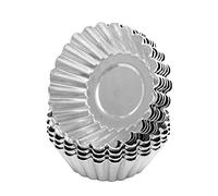 BESTonZON 20PCS Egg Tart Mold non stick aluminum cupcake cake Cookie pudding Mold Lined Mould Tin baking Tool