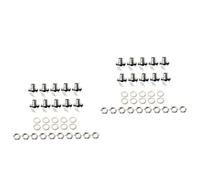 BESTonZON 20pezzi Connettore Jack Mono Per Chitarra Montaggio Pannello Inclusi Dadi e Rondelle Accessori Per Chitarra Elettrica e Acustica Colore Cromo