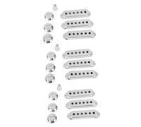 BESTonZON 21pezzi Coperchi Pickup Cromo Per Chitarra Elettrica Con Manopole Volume e Tonalità Accessori Per Chitarra Con Puntale Selettore Per Personalizzazione Facile