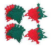 BESTonZON 24 Pezzi Portaposate Natalizio in Feltro Design Albero di Natale, Organizer per Posate Resistente e Decorazione Festiva per Feste e Riunioni Familiari