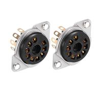 BESTonZON 2Pcs Tubo Presa Saver Plastica Accessorio Per Chitarra Ago Chitarra Bachelite Amplificatore Audio Tubo Per Chitarra Chitarra Tubo Presa Di Base Argento Presa