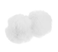 BESTonZON 2pezzi Bunny Tail Costume Accessories Pom Poms for Kids and Adults for Cosplay Halloween and Dress up Parties