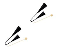BESTonZON 2pezzi Campanaccio Metallo Per Musica e Insegnamento Strumento Percussivo Portatile Per Esterni Campana Per Classi e Improvvisazione Include Martello Ridotte e Facile Da