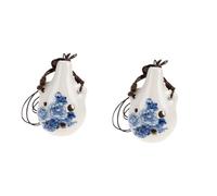 BESTonZON 2pezzi Ceramic Ocarina Musical Instrument Mini Ocarina Peony for Beginners and Portable Decorative for Music