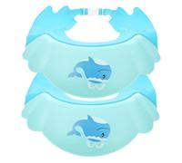 BESTonZON 2pezzi Cuffia Per Doccia Per Ragazzo Ragazza Cuffia Regolabile Per Lavaggio Dei Capelli Visiera in Silicone Per Protezione Occhi e Orecchie Per Shampoo Da Bagno